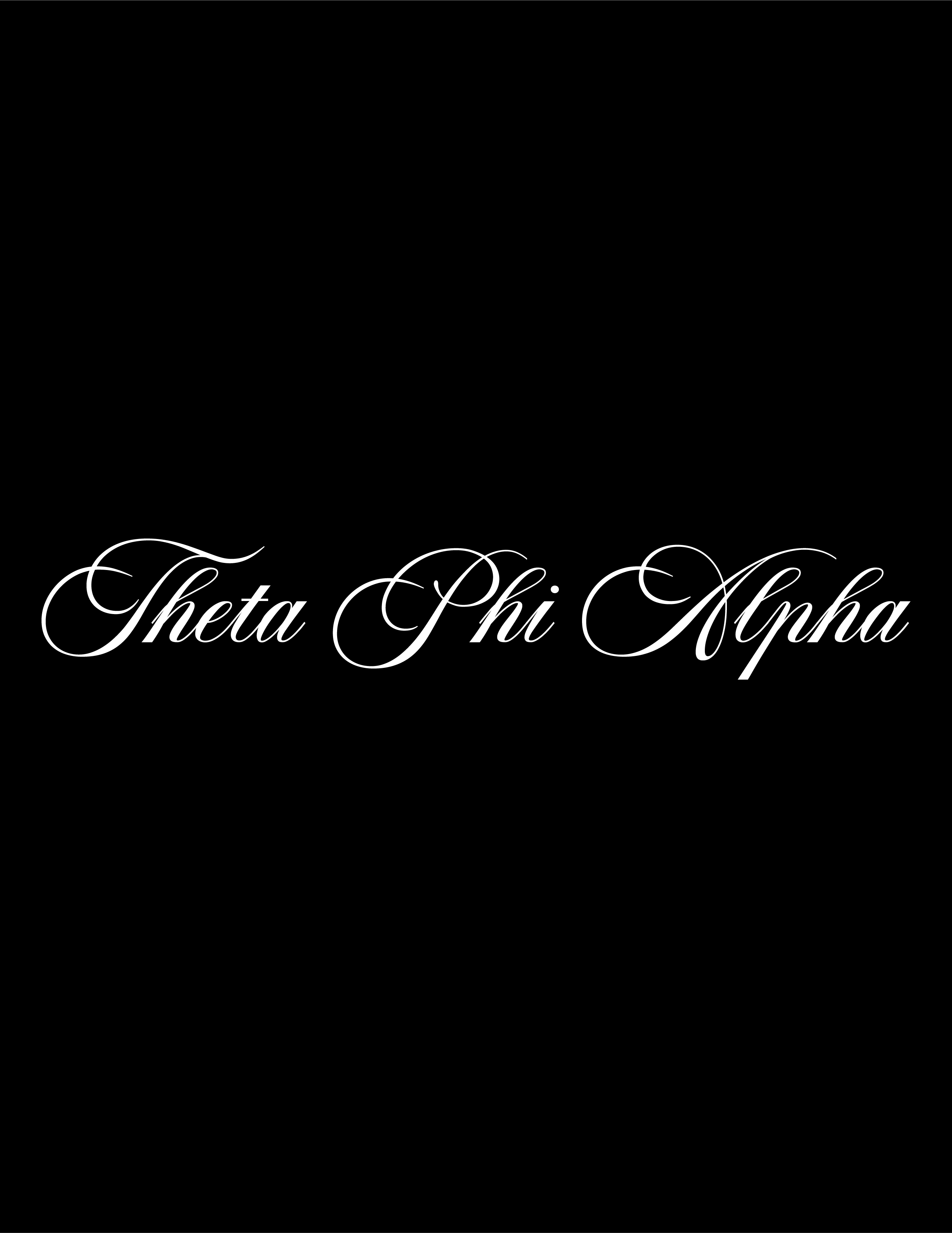 FAU TPA Text Design White — Theta Phi Alpha design inspiration