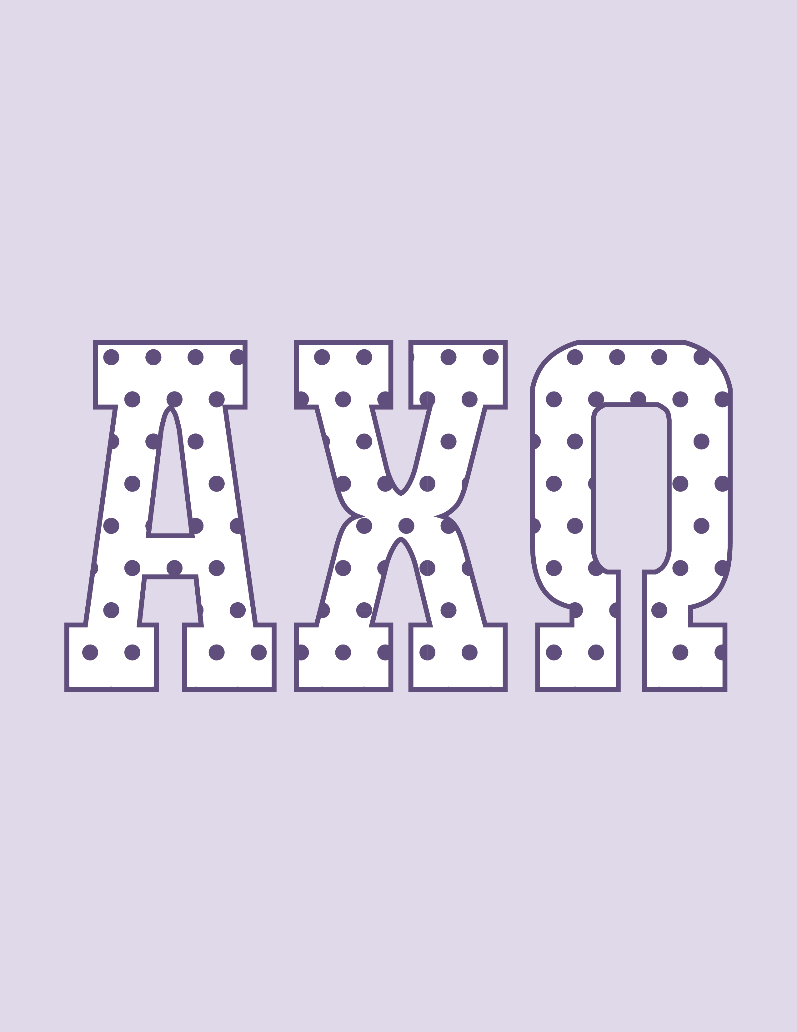 Polka Dot University of Portland — Alpha Chi Omega design inspiration