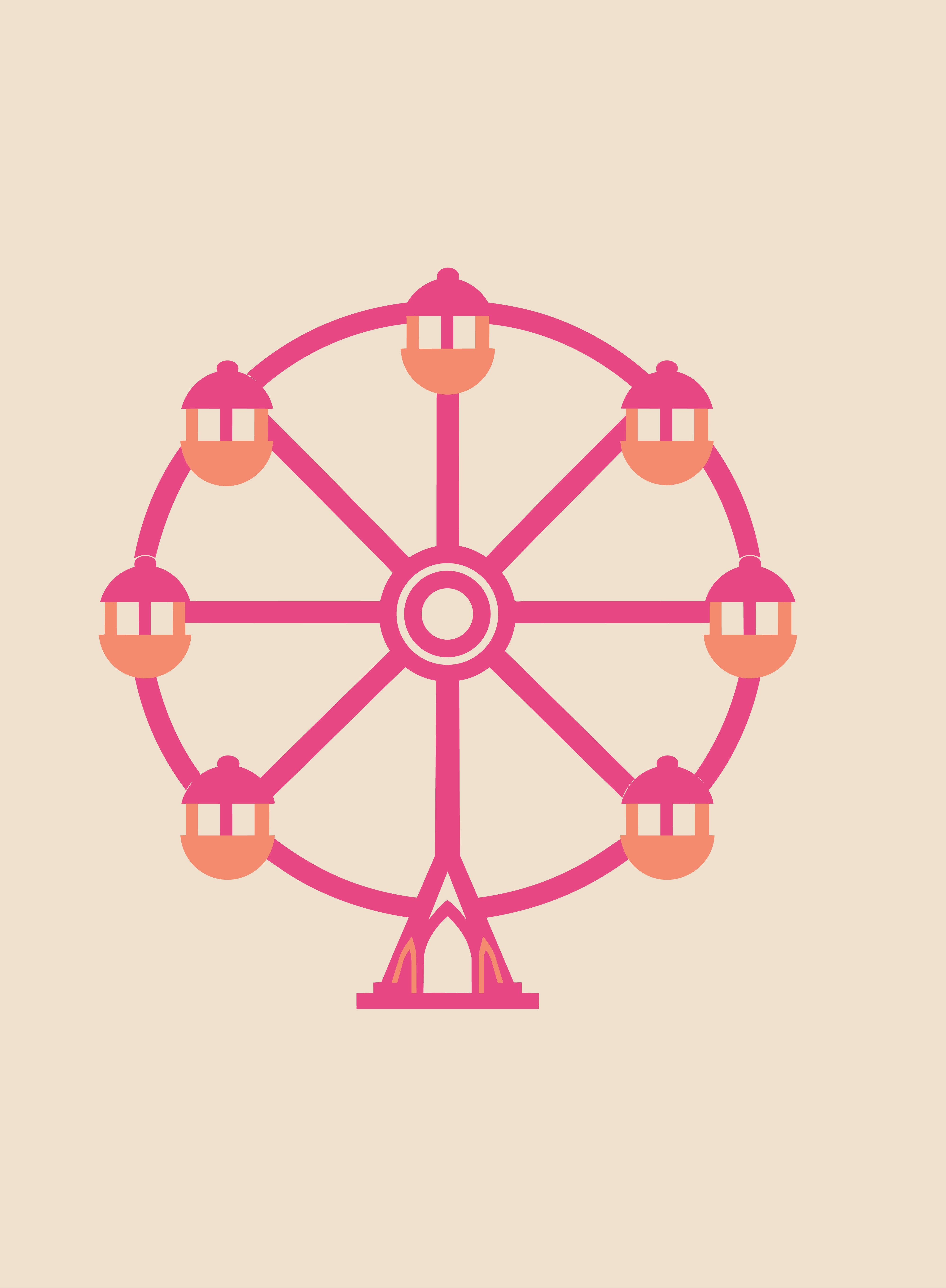 Ferris Wheel Hibiscus Marquette — Panhellenic design inspiration