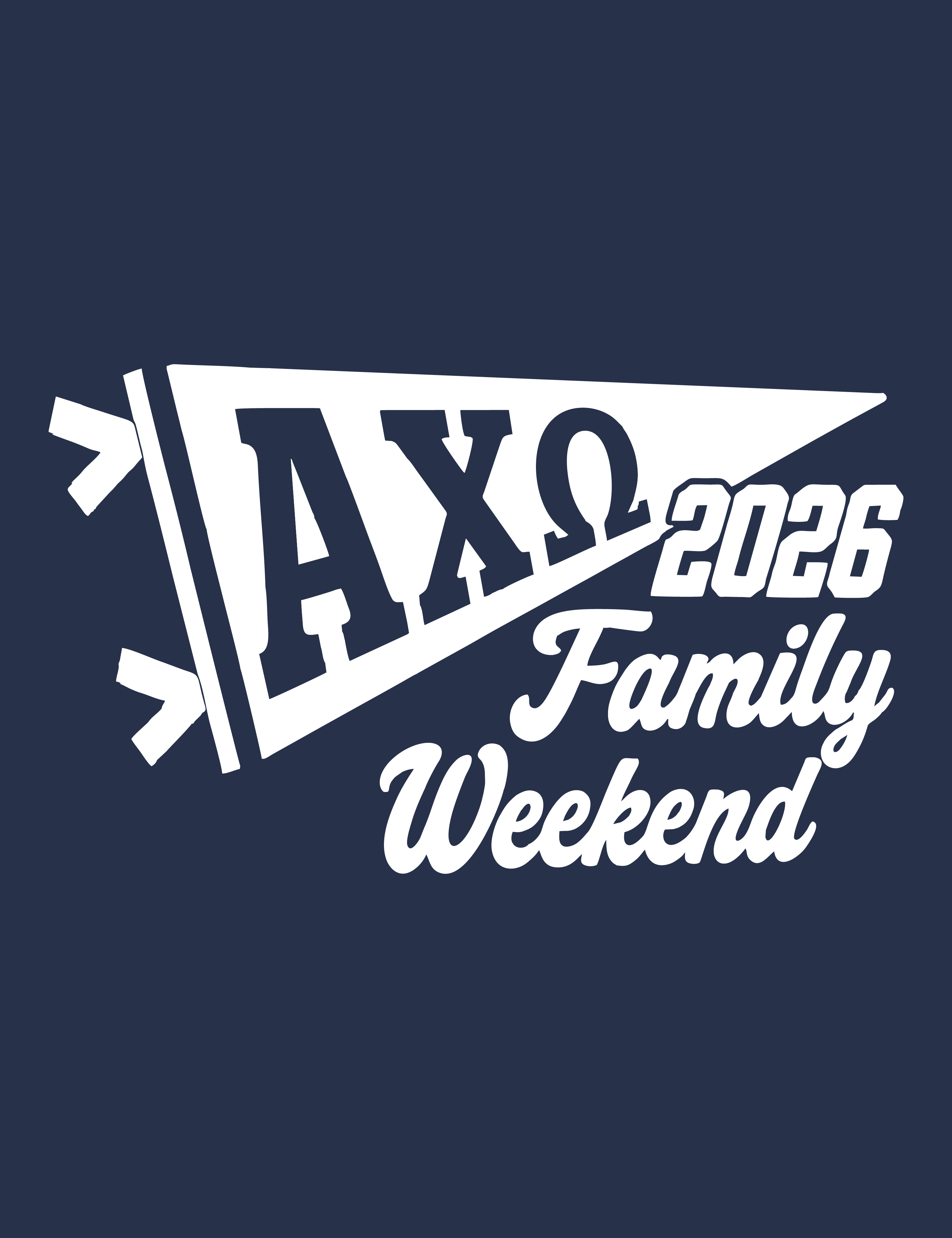 Gt Axo Family Weekend Design Front — Alpha Chi Omega design inspiration for parents weekend