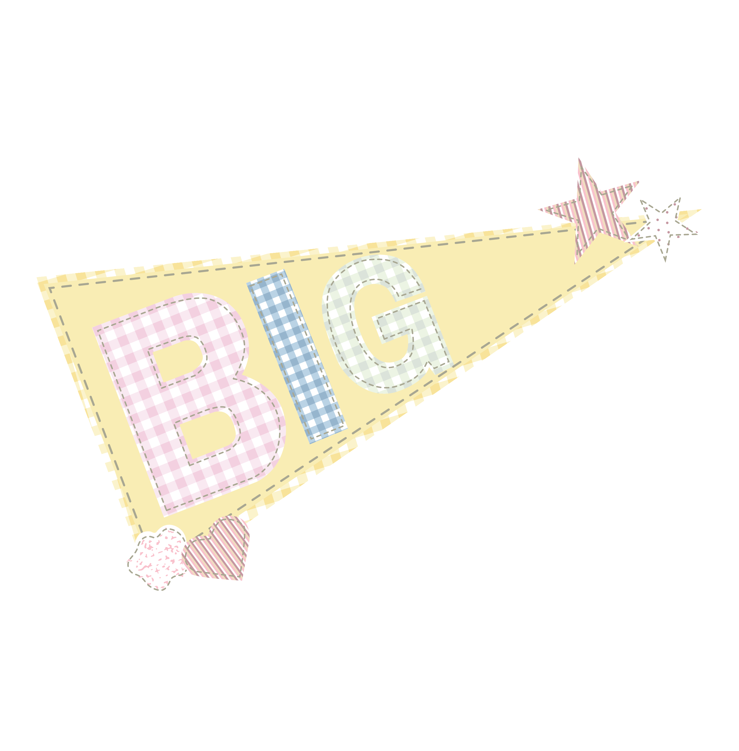 Ohio State Theta Big and Little Pennant Flag Design Big — Kappa Alpha Theta design inspiration for big little