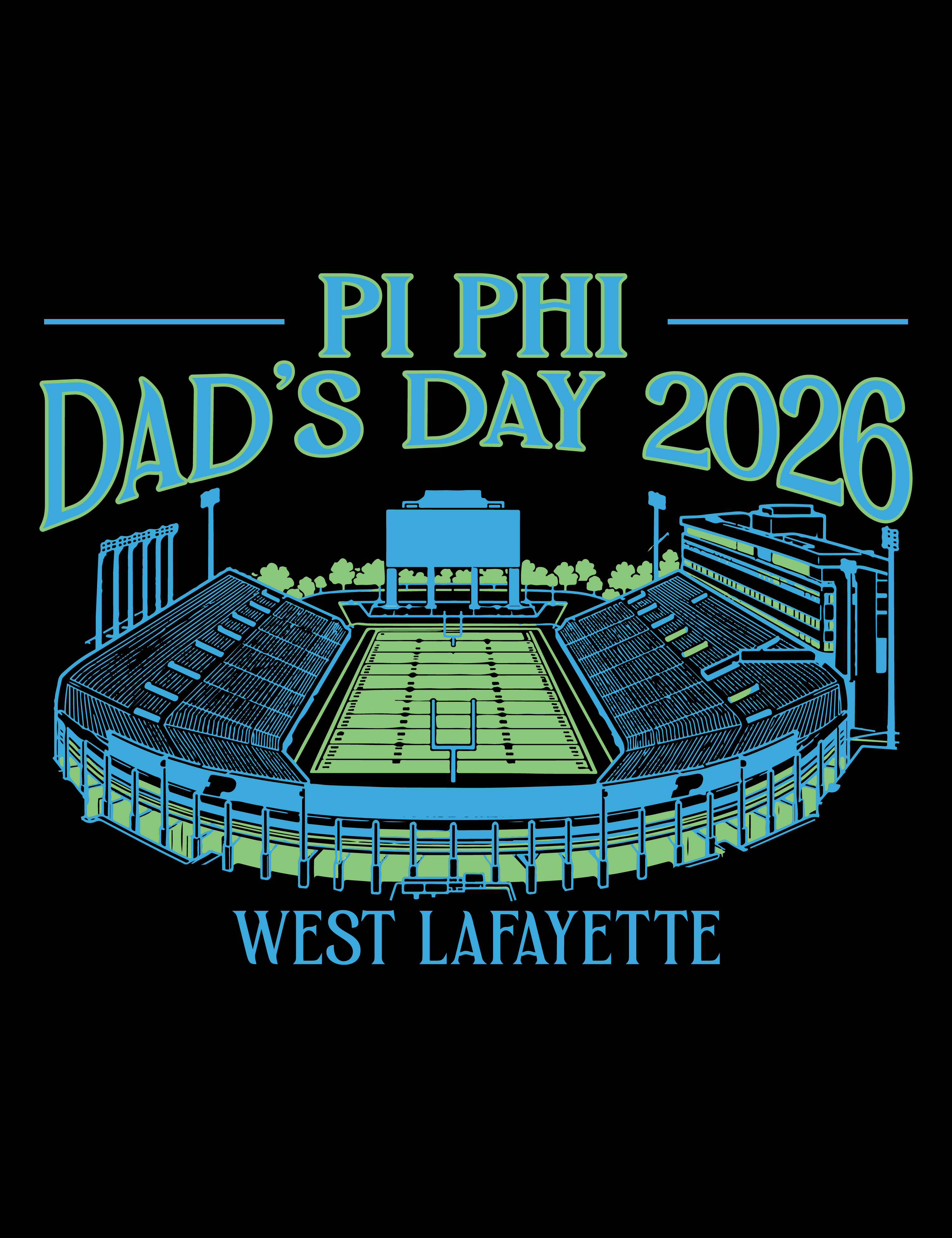 Purdue Pi Phi Dads Day Design Back — Pi Beta Phi design inspiration for dad’s weekend