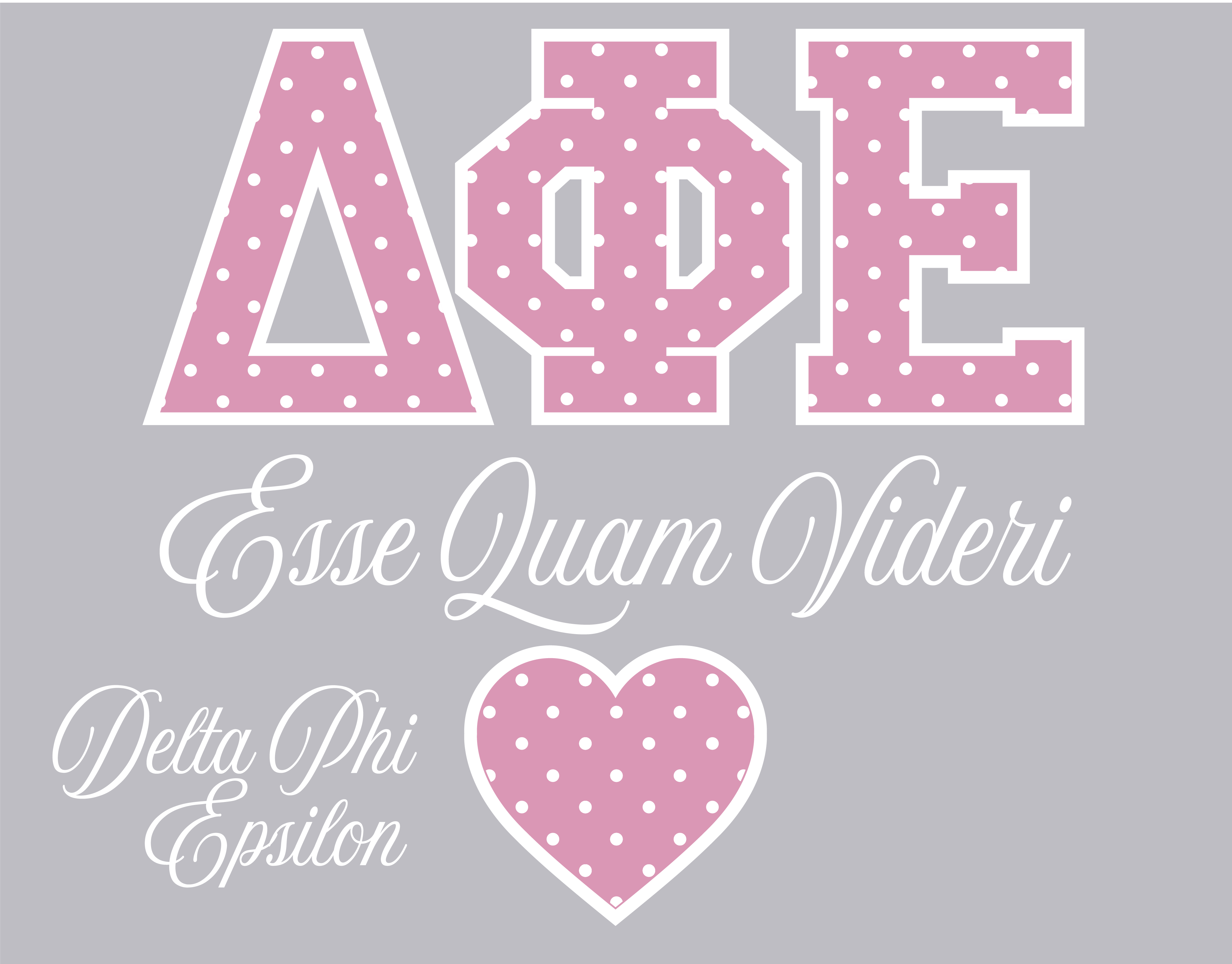 NSUDPHi E Polkadot Set 2 — Delta Phi Epsilon design inspiration