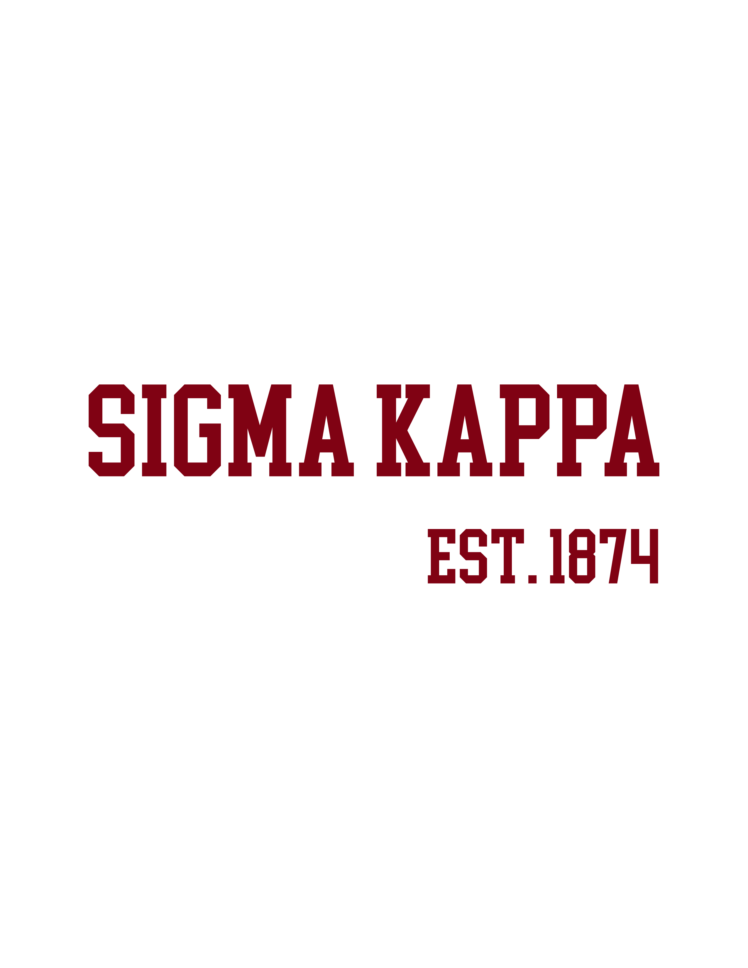 Chico State SK Stripe Set Design Bottoms — Sigma Kappa design inspiration