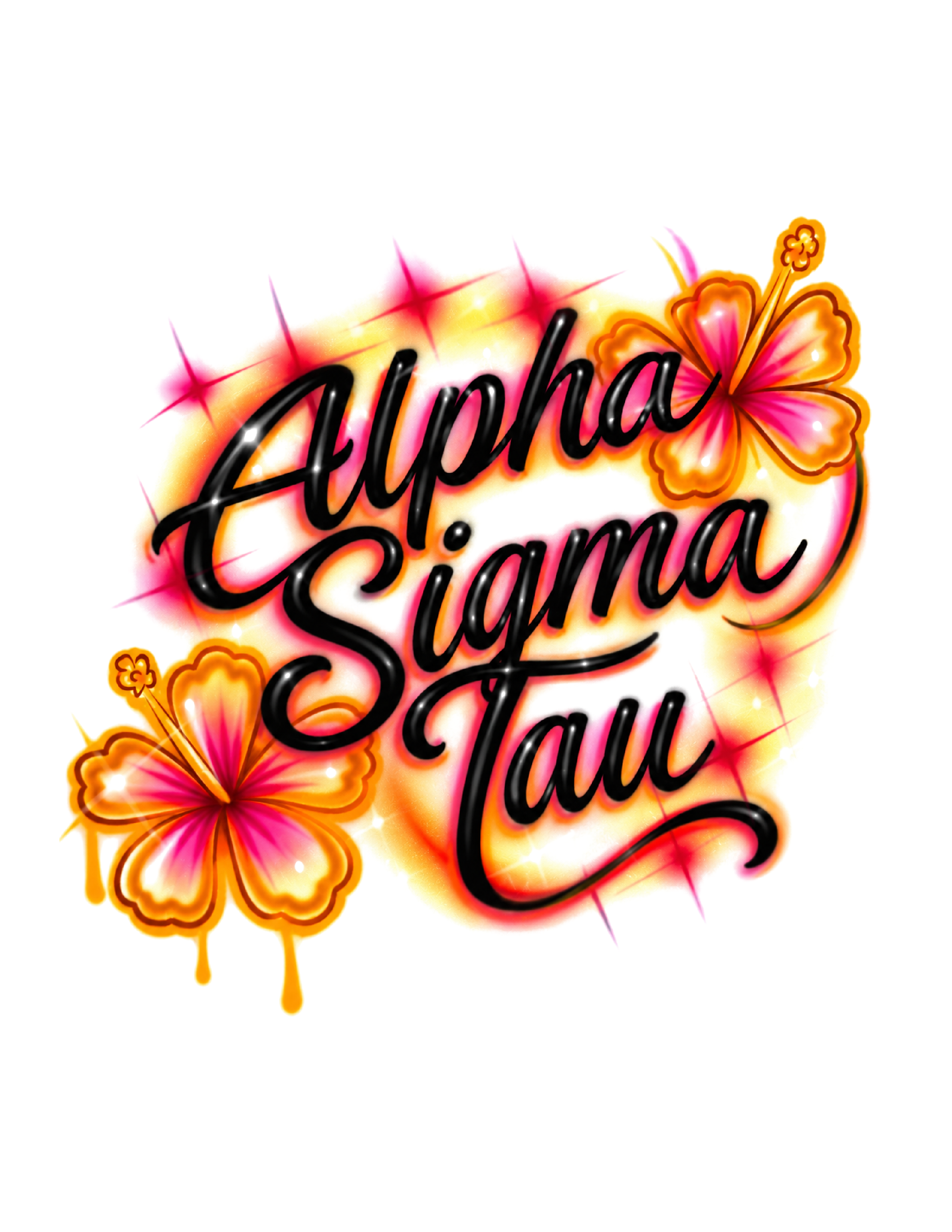 GVSU AST Airbrush Design — Alpha Sigma Tau design inspiration for recruitment