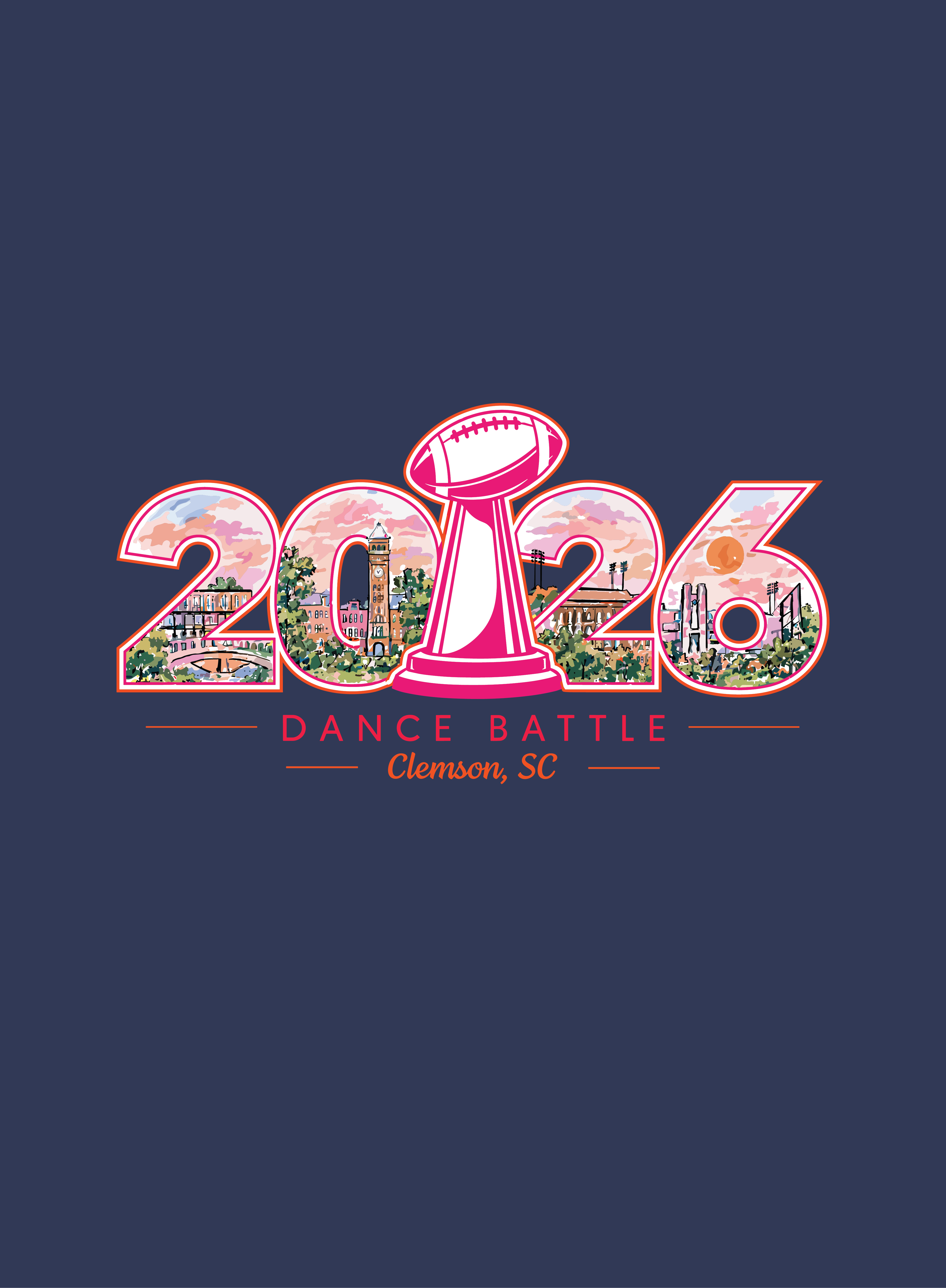 Clemson Chi Omega Dance Battle Jersey ME0182 Front 1 — Chi Omega design inspiration
