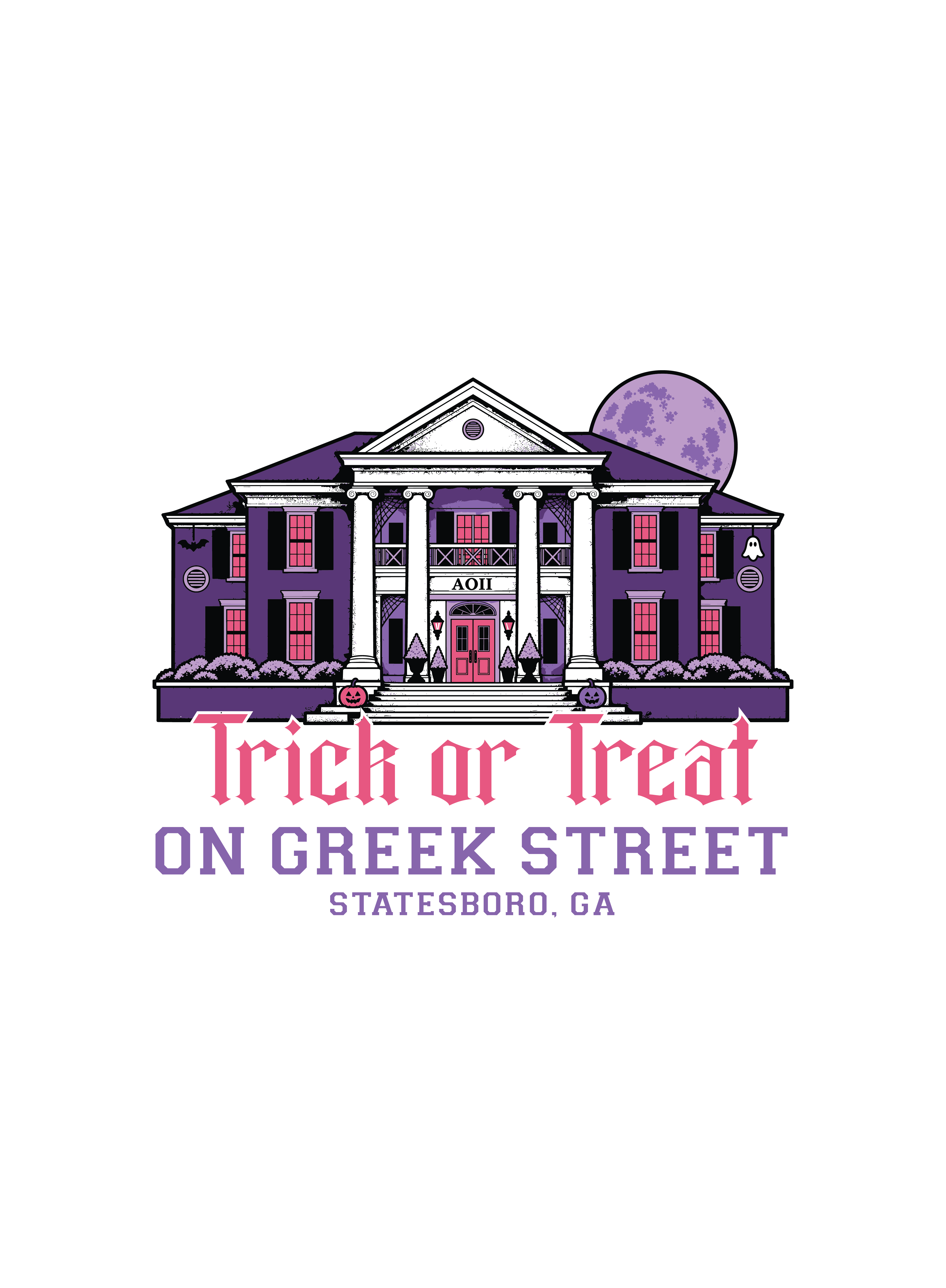 Georgia Southern AOII Monster High House ME0166 Back 1 — Alpha Omicron Pi design inspiration