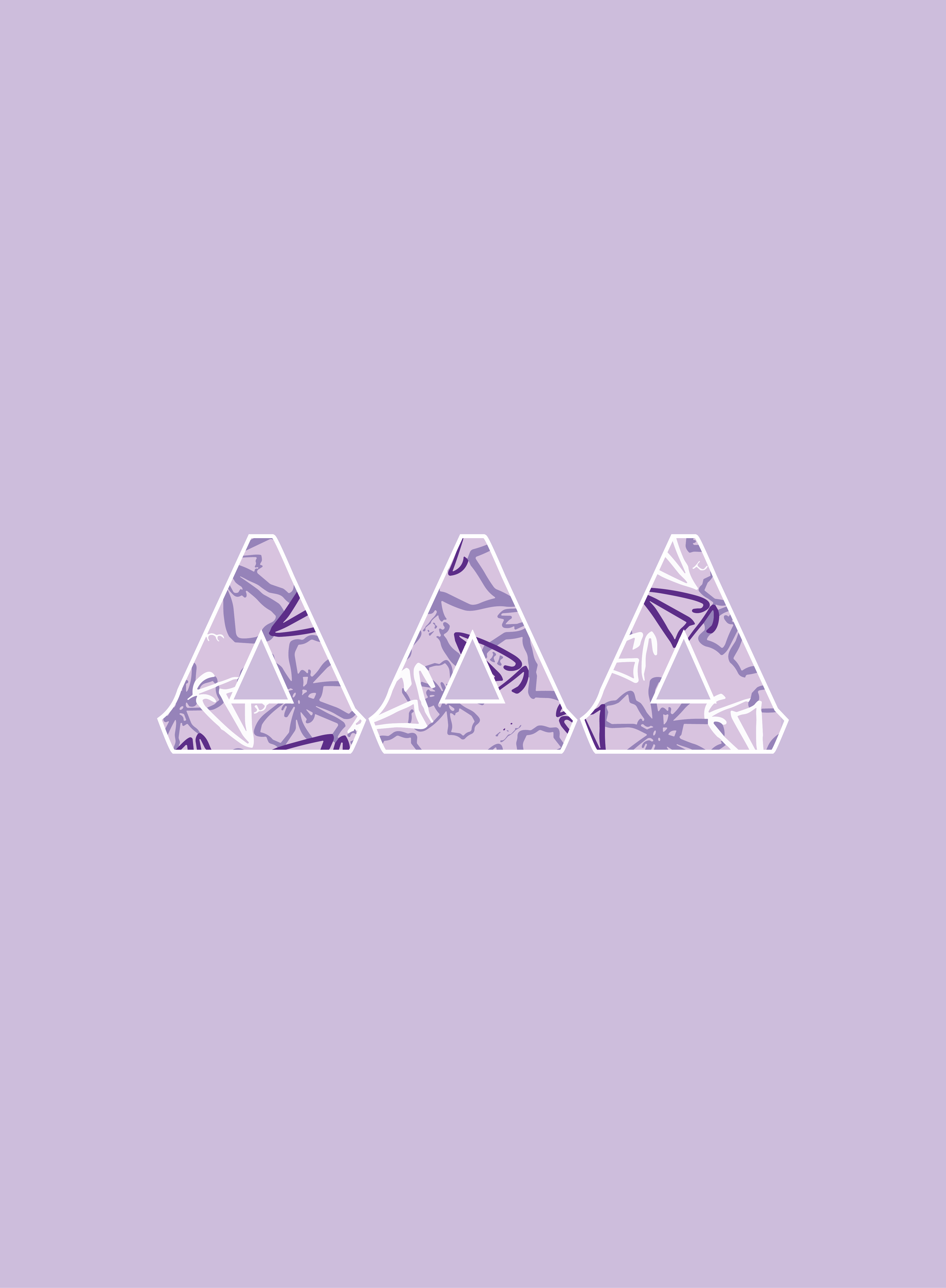 Bentley Tri Sigma Pattern Letters ME0151 Front — Sigma Sigma Sigma design inspiration