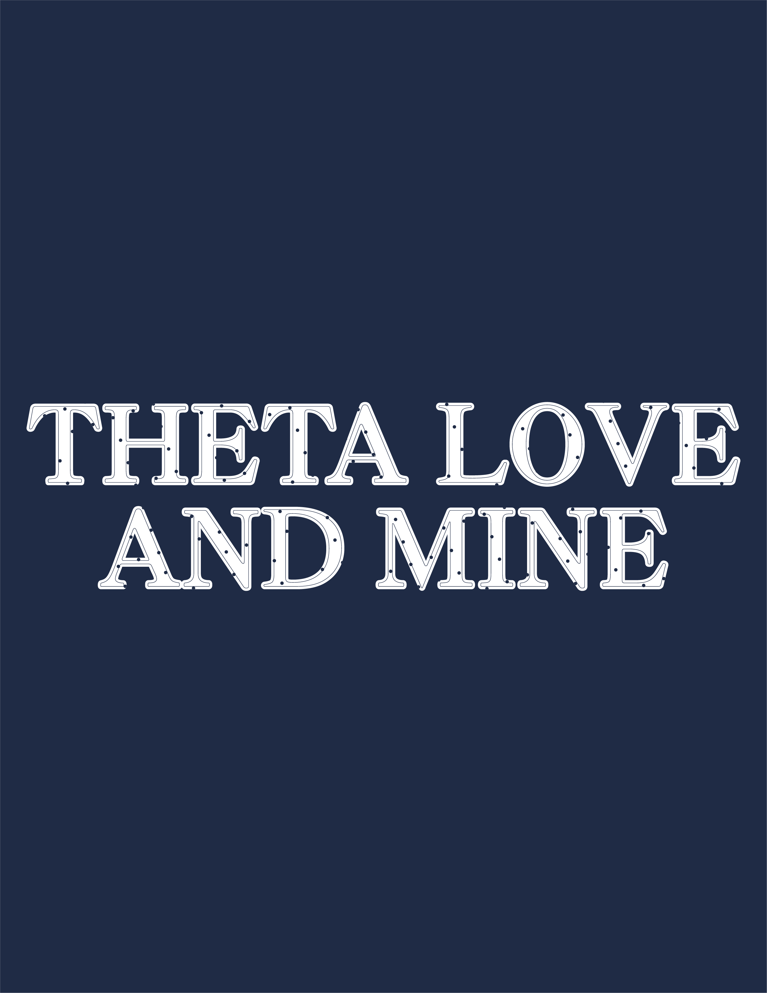 Mcgill Theta Polka Dot Star Design Back Navy — Kappa Alpha Theta design inspiration