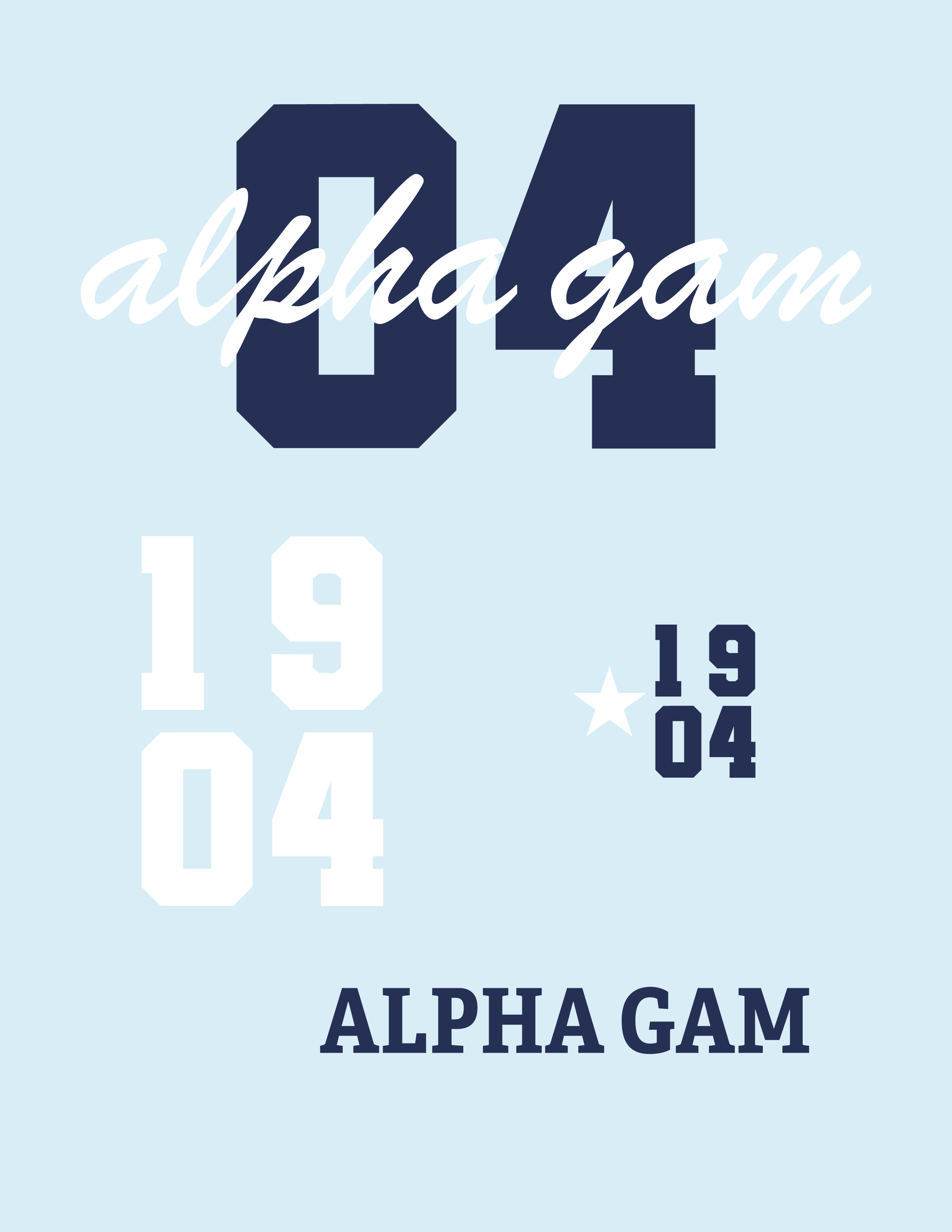 Blue Set ISU — Alpha Gamma Delta design inspiration