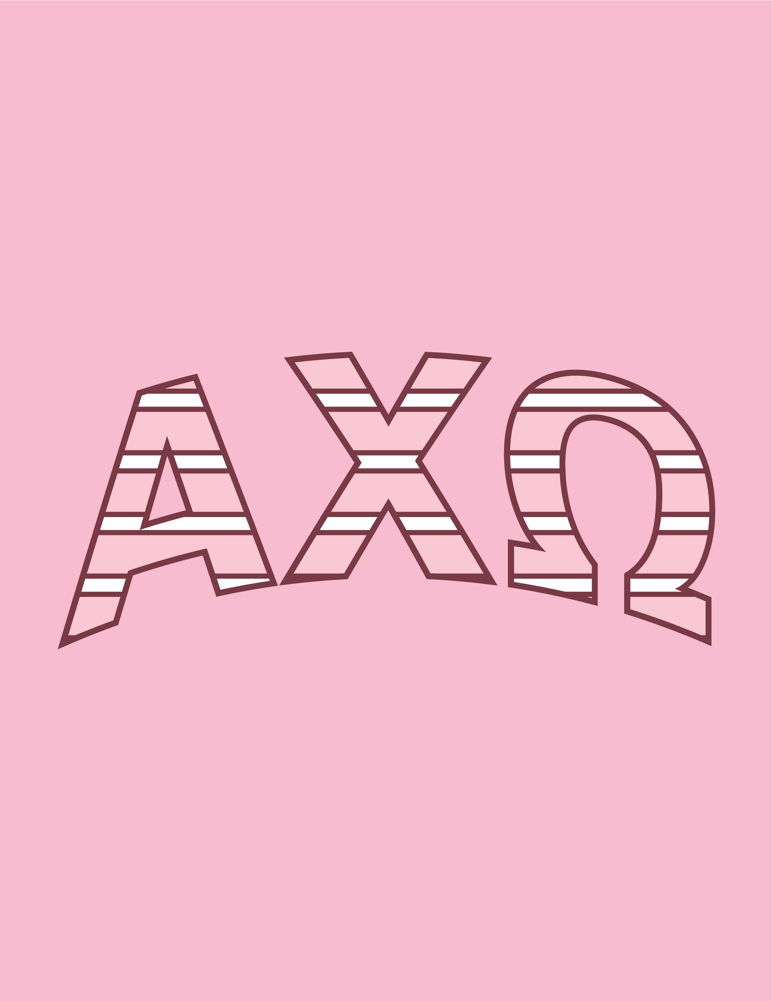 Pink Stripes High Point — Alpha Chi Omega design inspiration