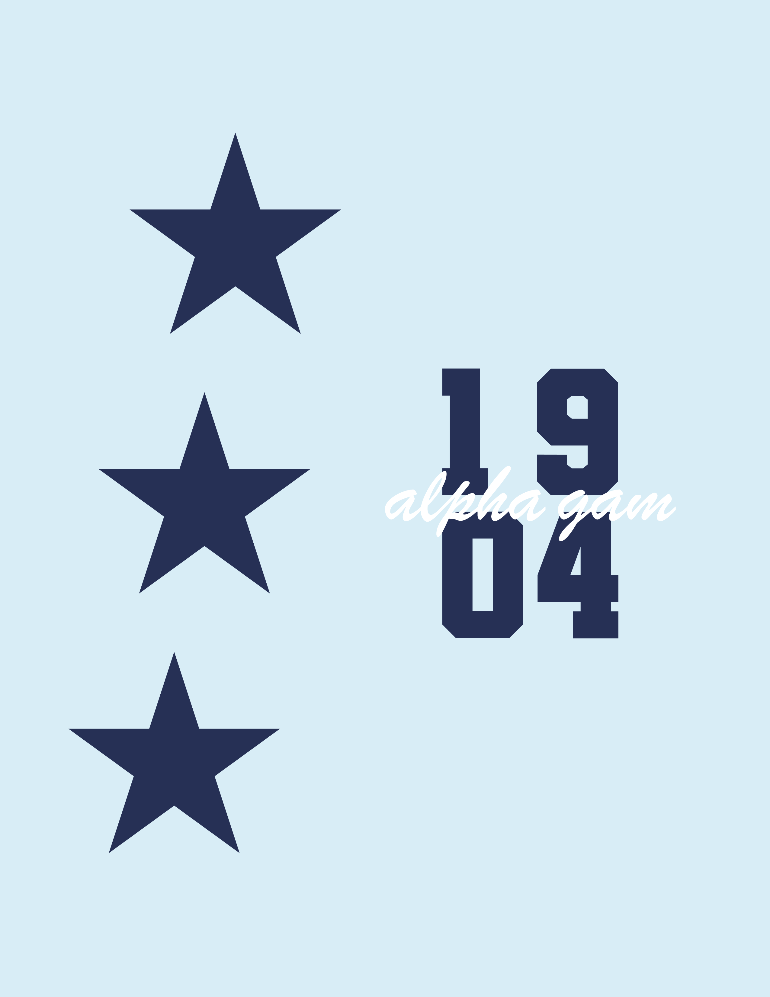 ISU AGD Blue Set Design Bottoms — Alpha Gamma Delta design inspiration