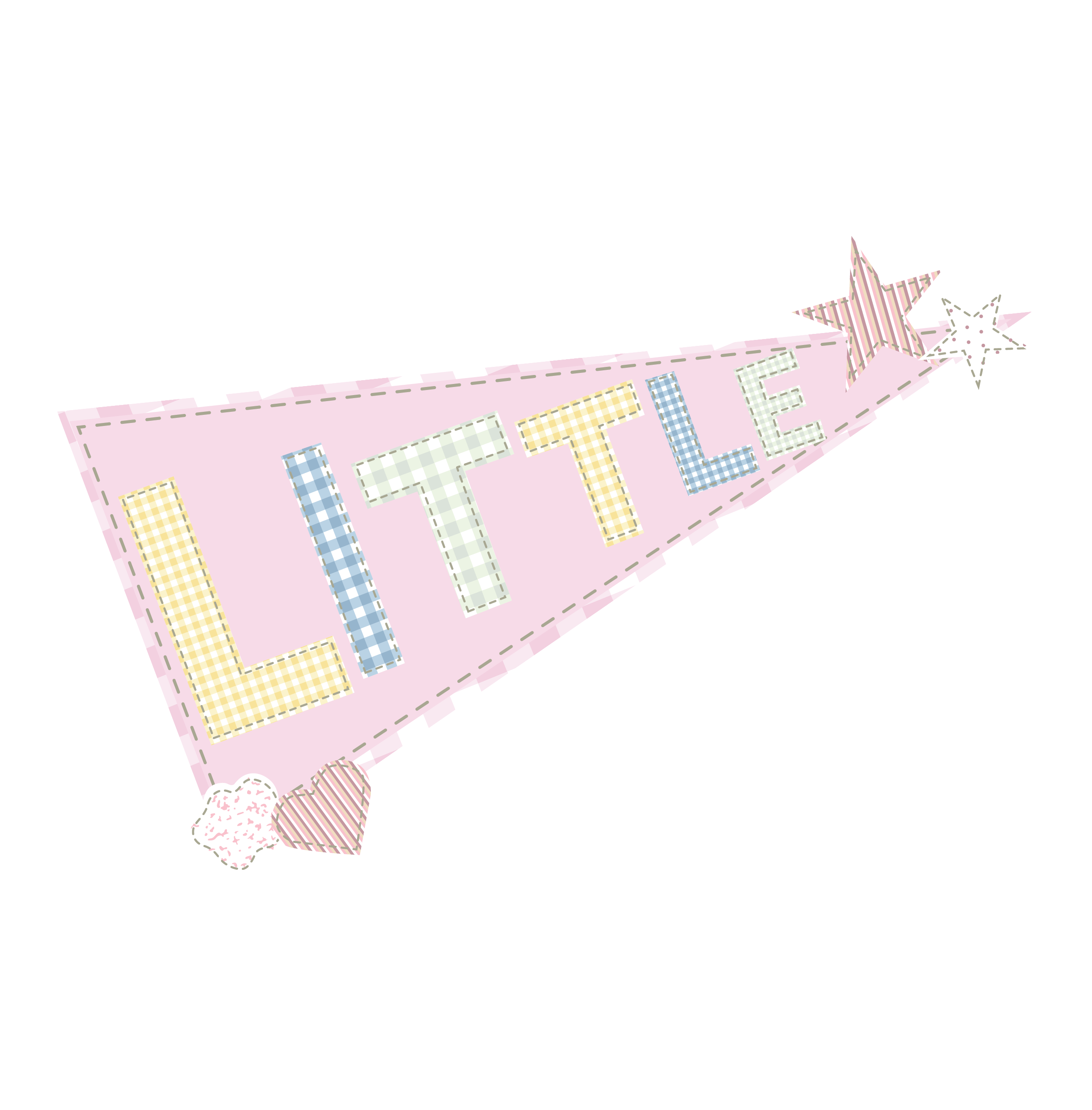 Ohio State Theta Big and Little Pennant Flag Design Little — Kappa Alpha Theta design inspiration for big little