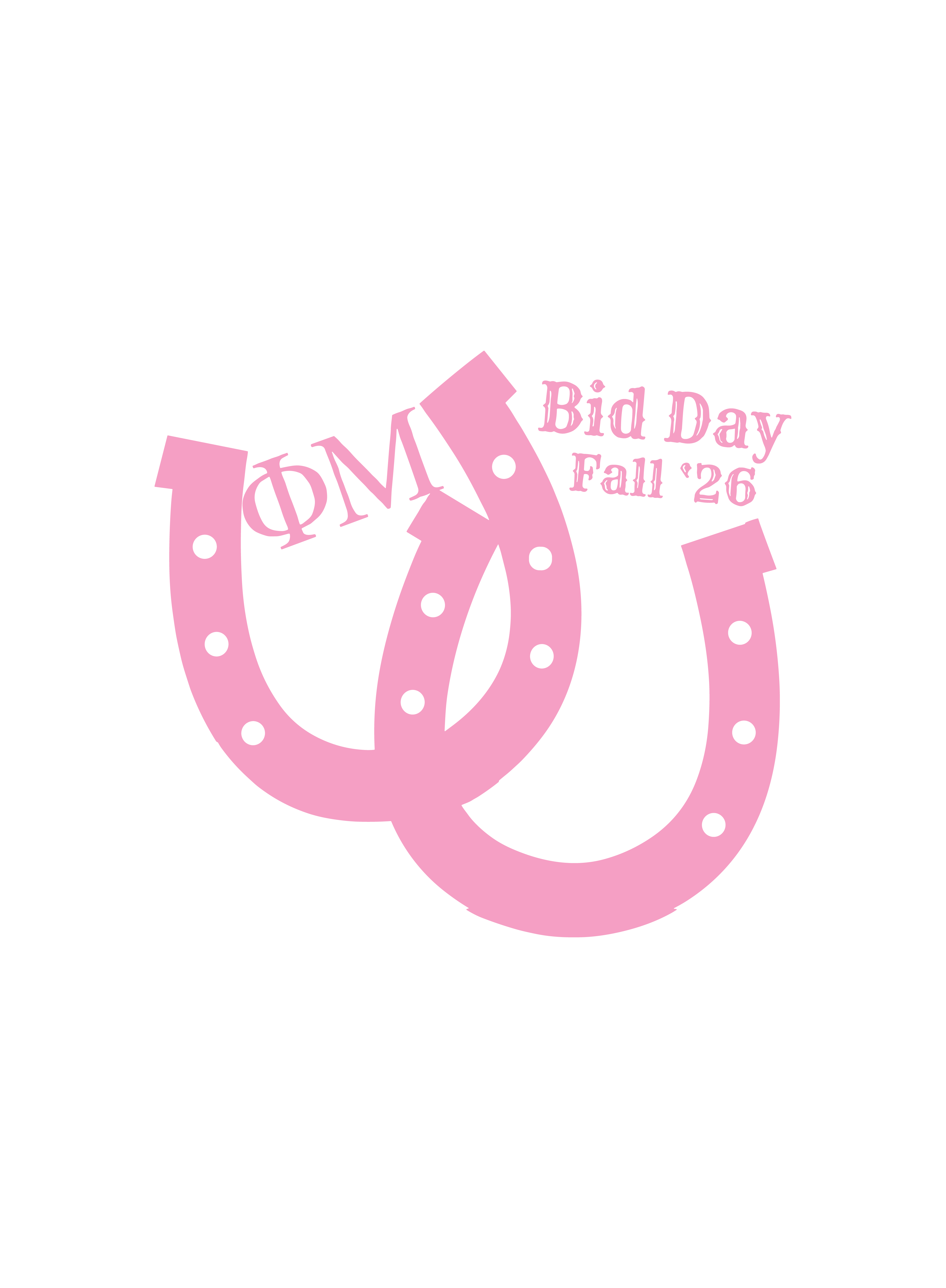 Horseshoes — Phi Mu design inspiration for bid day