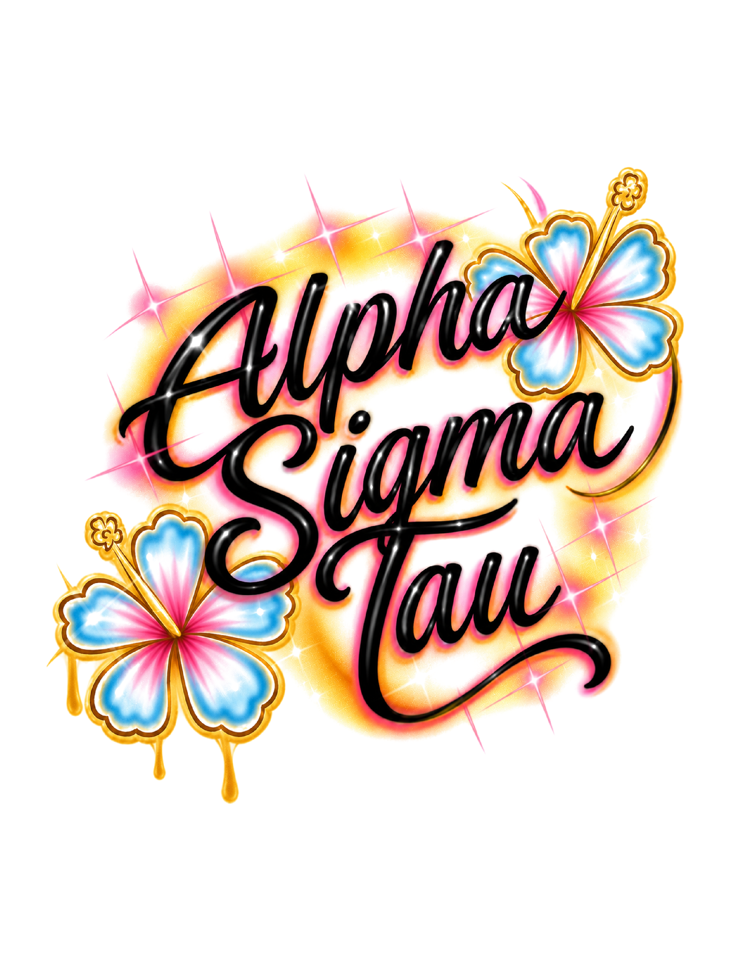 Airbrush Grand Valley State University — Alpha Sigma Tau design inspiration for recruitment
