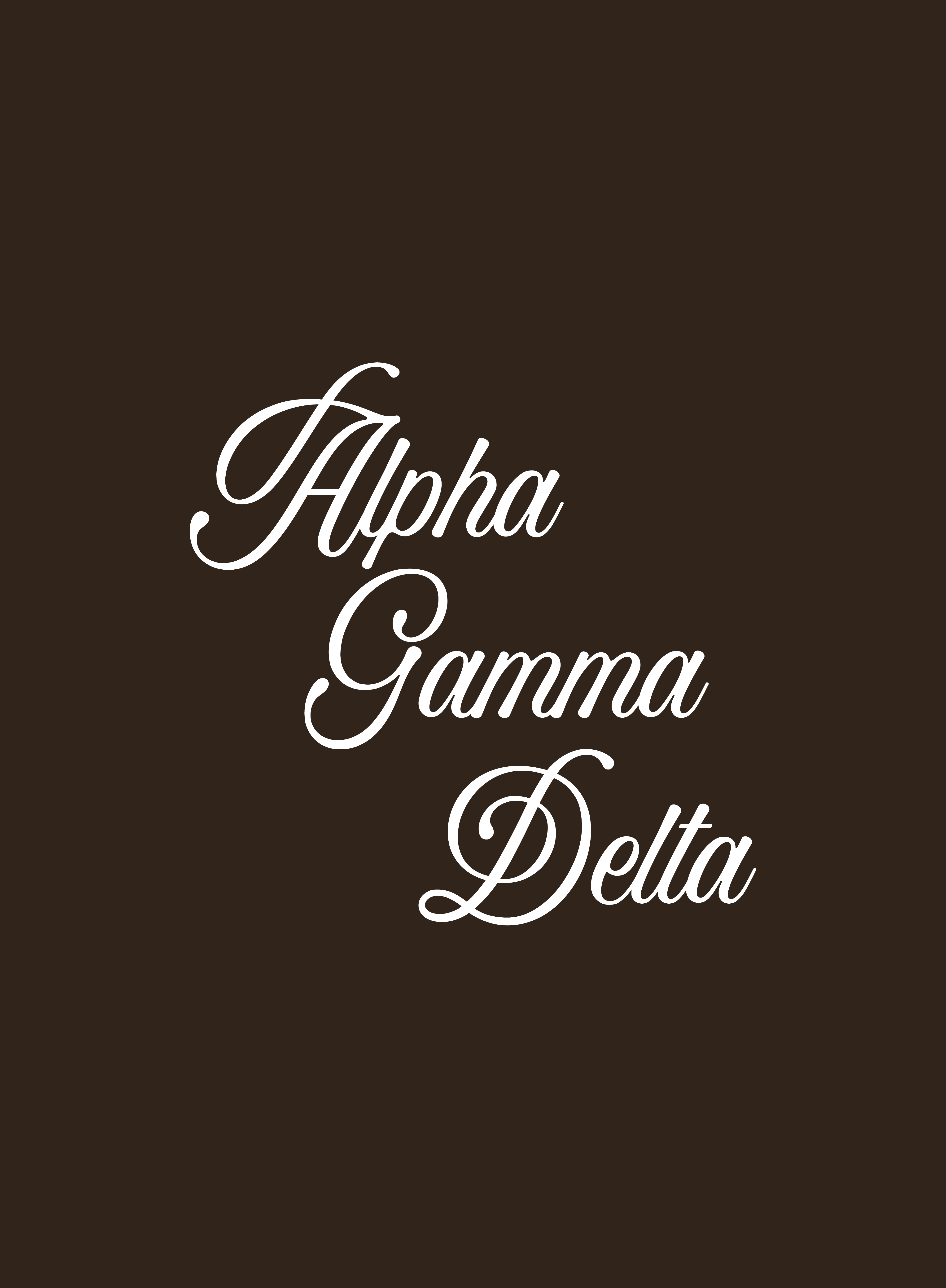 OSU AGD Script ME0146 Front — Alpha Gamma Delta design inspiration