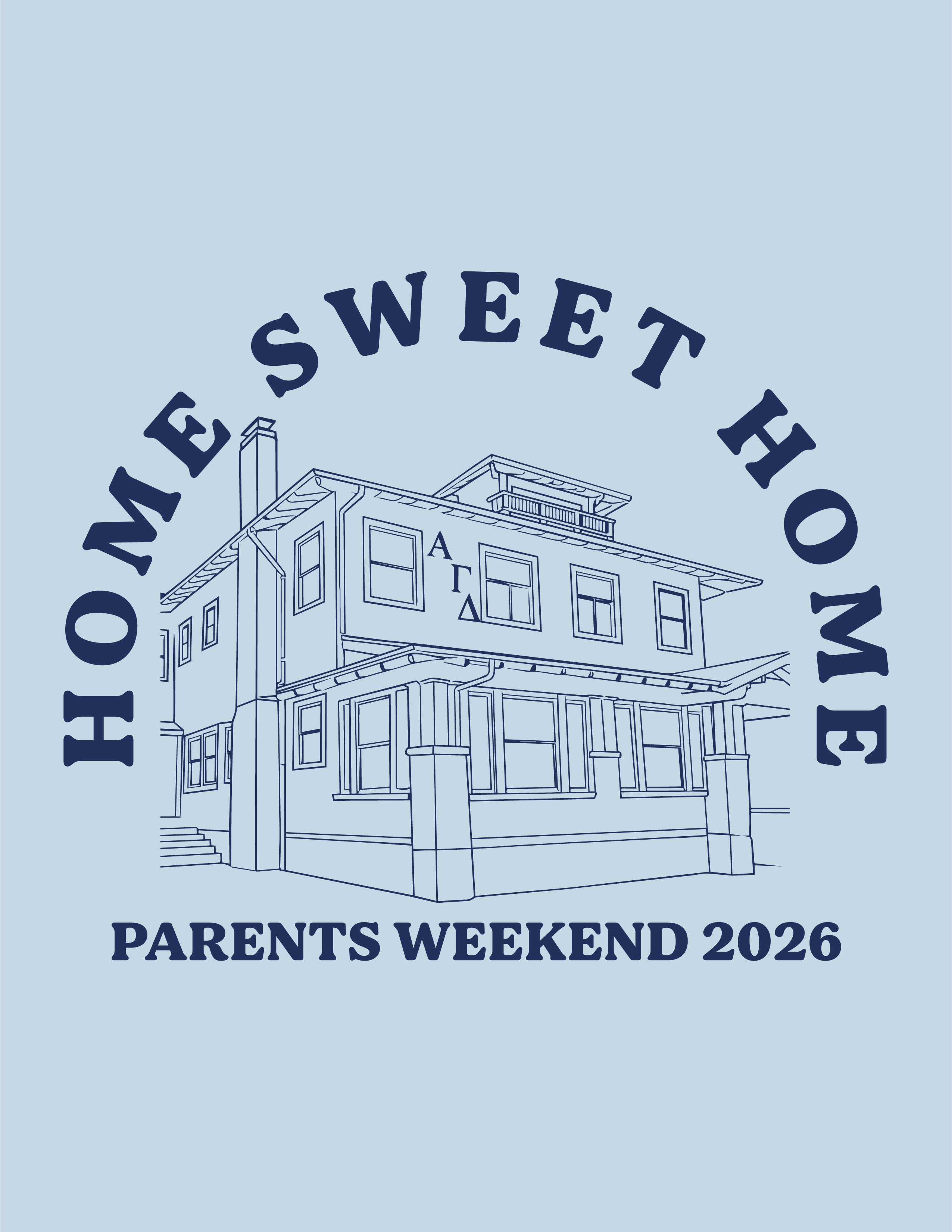 CSU Chico AGD Parents Weekend Design Back — Alpha Gamma Delta design inspiration for parents weekend
