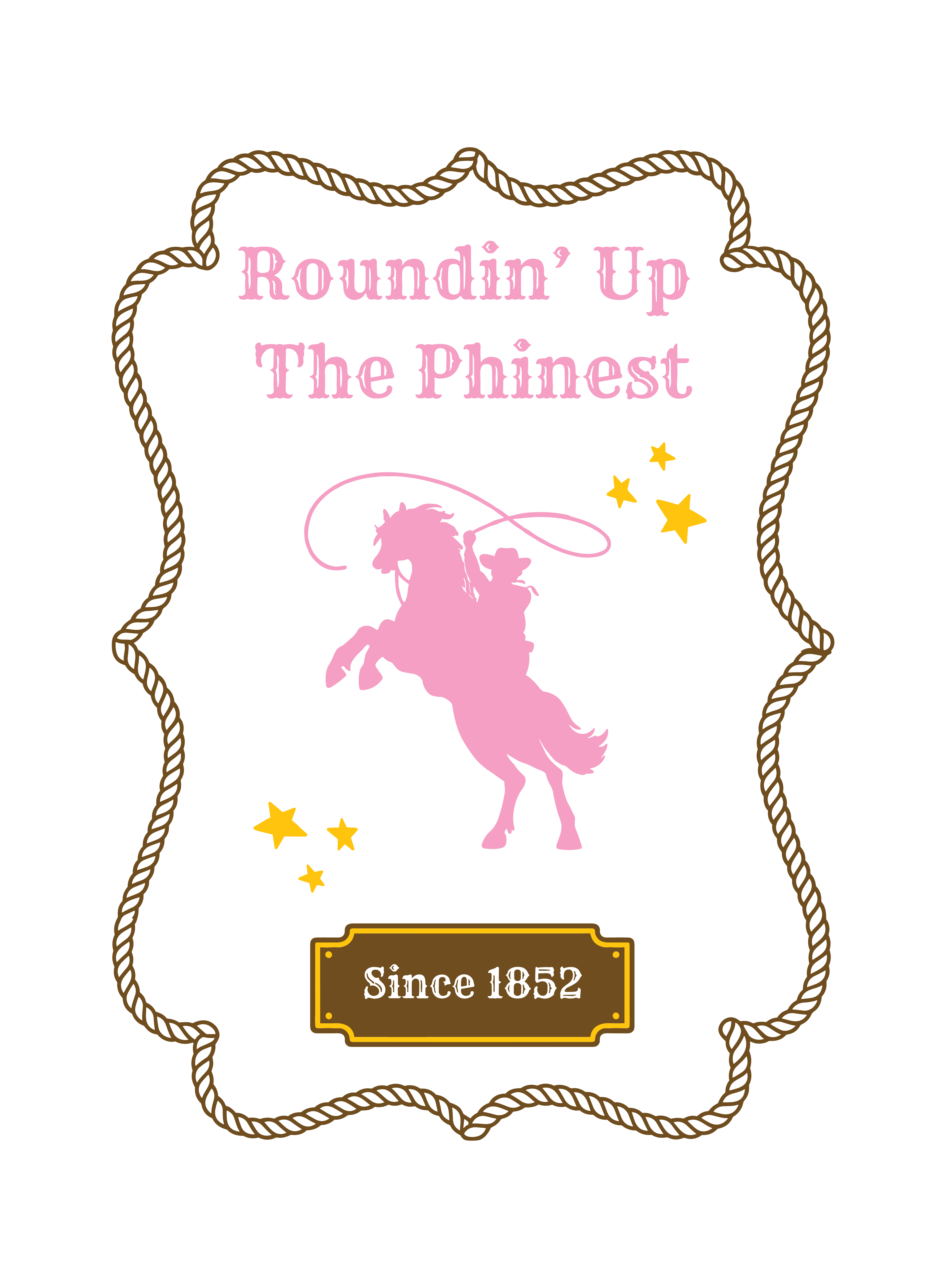 Roundin' Up The Phinest — Phi Mu design inspiration for bid day