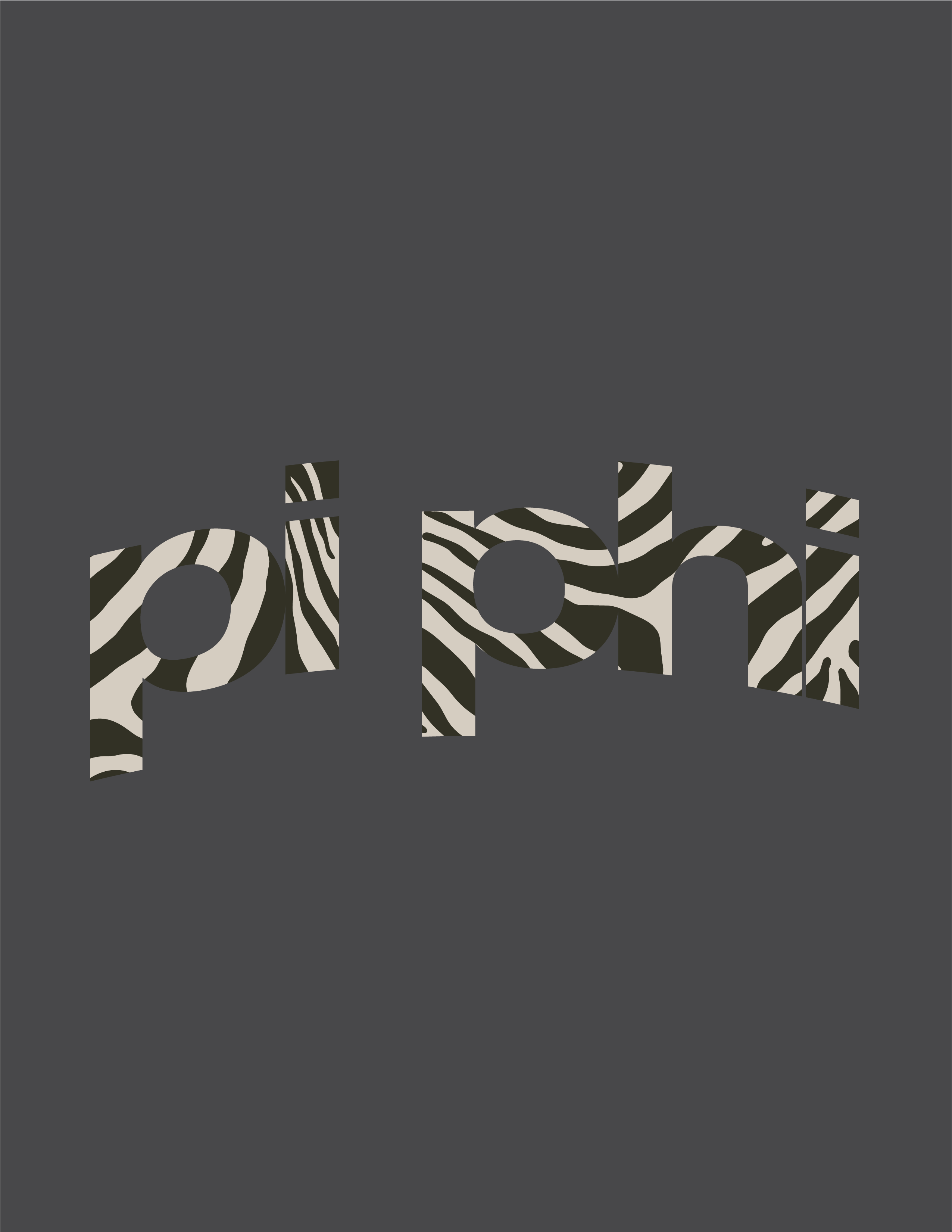 Puget Sound Zebra Design Hoodie Back — Pi Beta Phi design inspiration